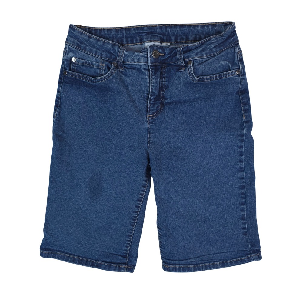 Kim Rogers Denim Bermuda Shorts Womens 8P (28x10.5) fBlue Stretch Petite Jorts